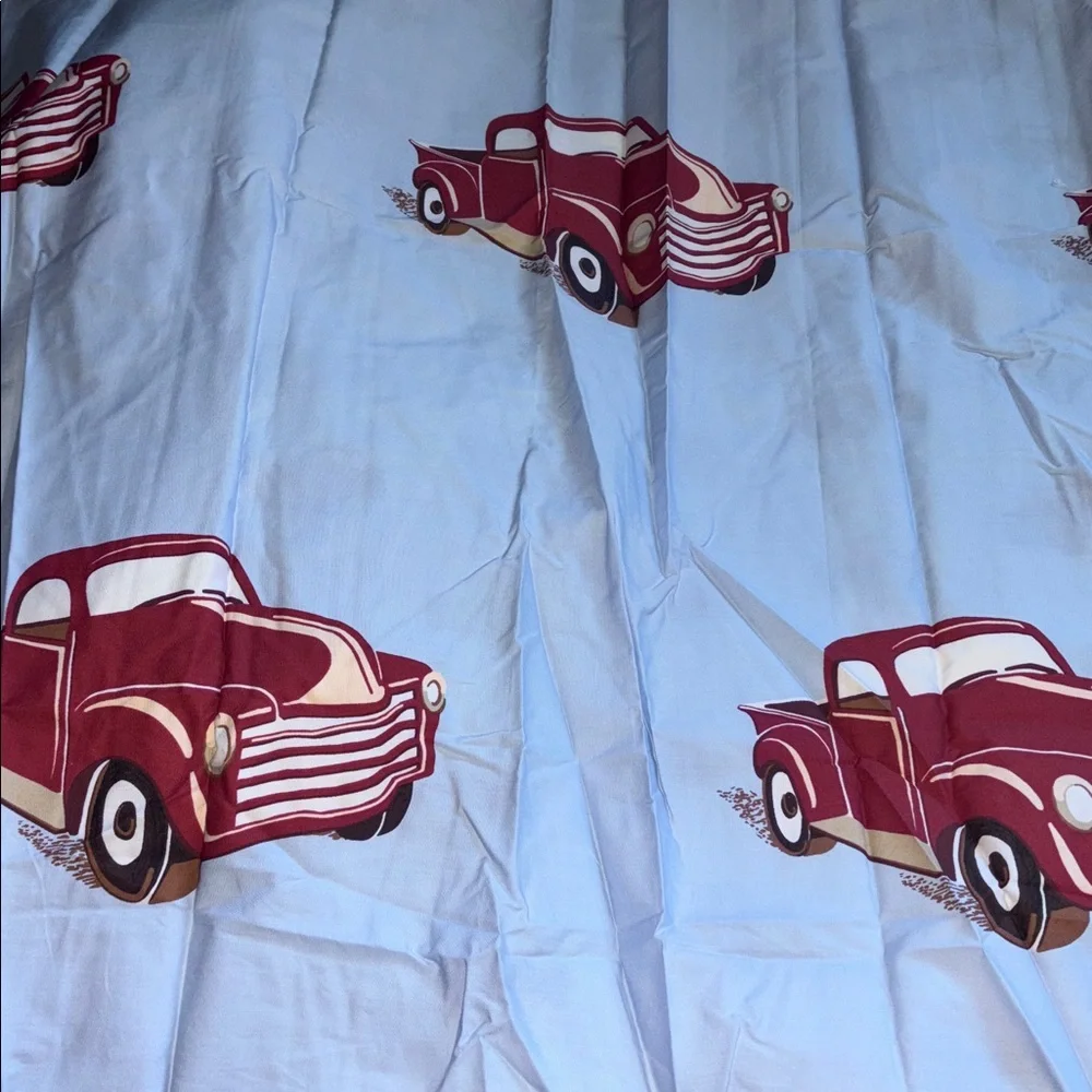 Big Red Trucks Duvet Cover NEW Pottery Barn Kids Colorful Truck Duvet Cover